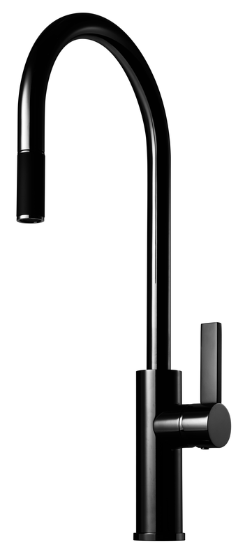 Köksblandare Tapwell Arman ARM185 med utdragbar pip black chrome