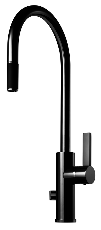 Köksblandare Tapwell Arman ARM885 med utdragbar pip black chrome