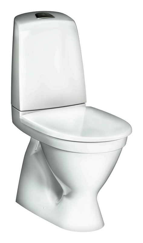Golvstående WC Gustavsberg Nautic 1500 Hygienic Flush med skruvhål