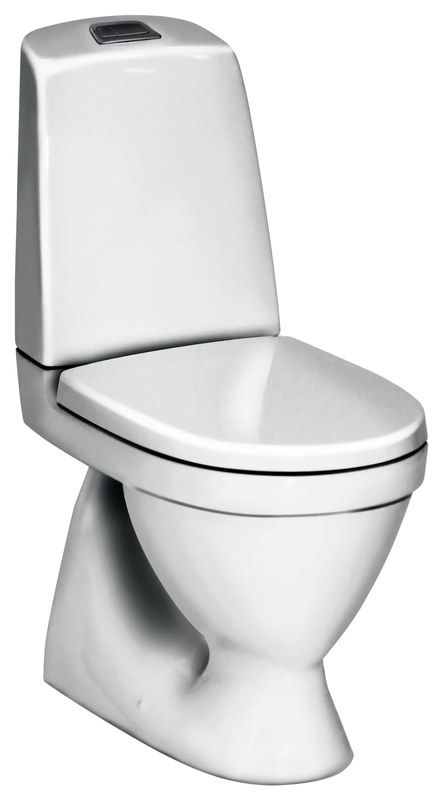 Golvstående WC Gustavsberg Nautic 1500 Hygienic Flush med skruvhål