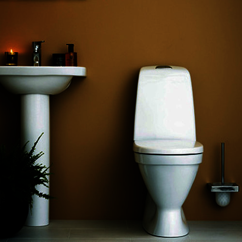 Golvstående WC Gustavsberg 1500 Hygienic Flush med ceramic plus för limning
